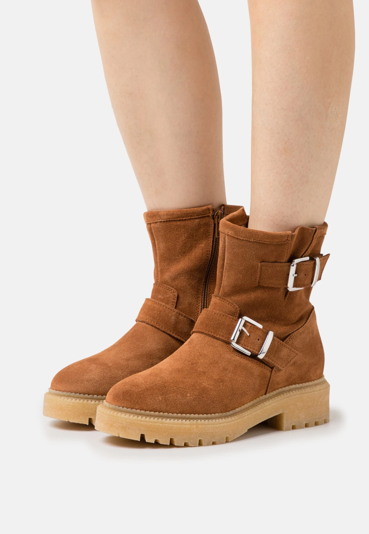 Pier One Leather - Cowboy/Biker Ankle Boot - Cognac 1 Pier One Leather - Cowboy/Biker Ankle Boot - Cognac