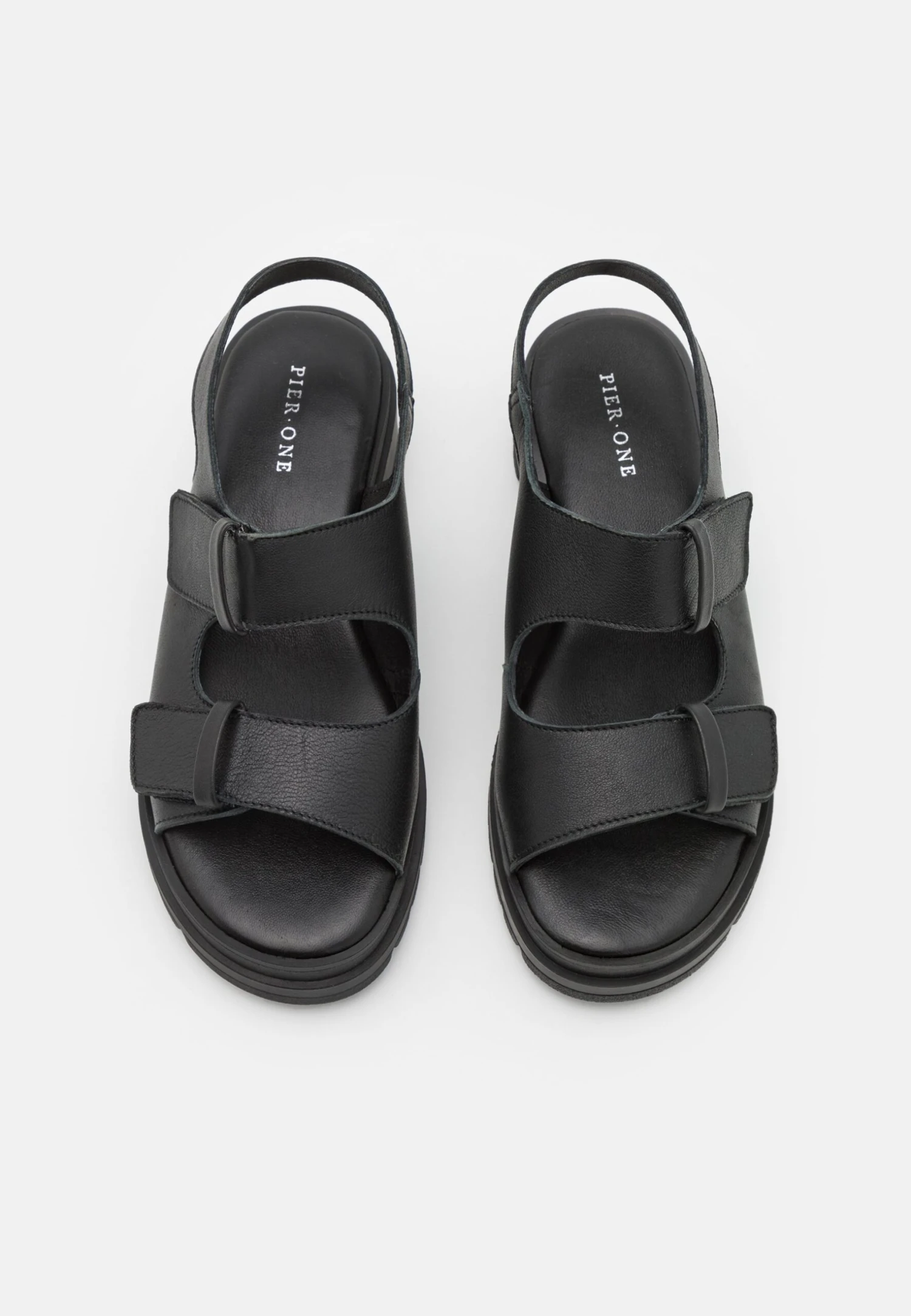 Pier One Leather- Sandals - Black 6 Pier One Leather- Sandals - Black - Image 6