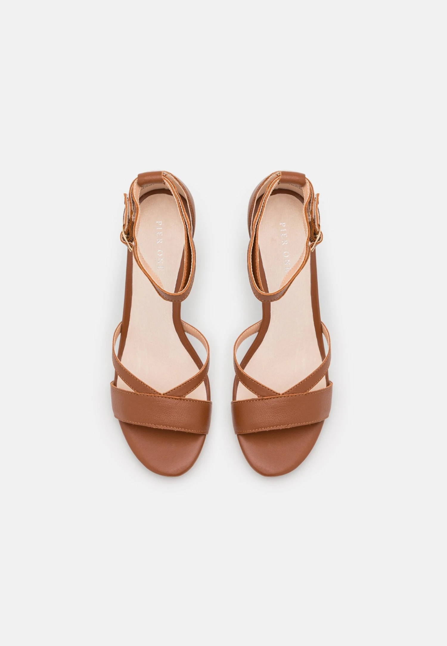 Pier One Leather - High Heeled Sandals - Cognac 6 Pier One Leather - High Heeled Sandals - Cognac - Image 6