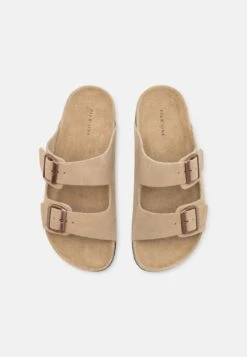 Pier One Leather Unisex - Slippers - Beige -Pier One 658db7c748df48419a27fd940a9ac1ce scaled