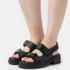 Pier One Leather- Sandals - Black