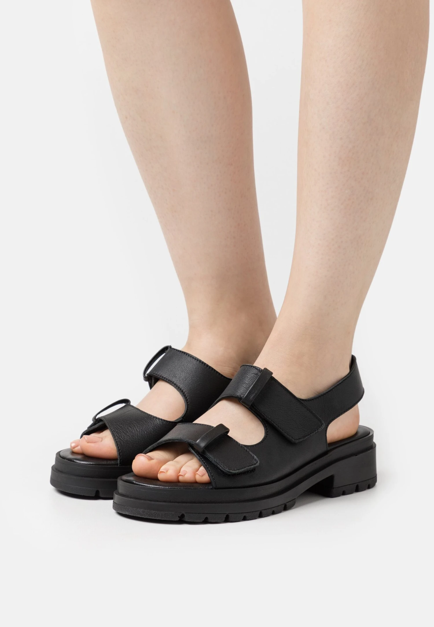 Pier One Leather- Sandals - Black 1 Pier One Leather- Sandals - Black