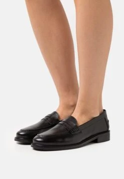 Pier One Leather - Slip-Ons - Black