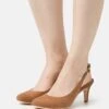 Pier One Leather- Classic Heels - Cognac