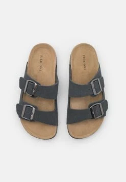 Pier One Leather Unisex - Slippers - Dark Grey -Pier One 8b654ec462244e0499e82e9205e49532 scaled