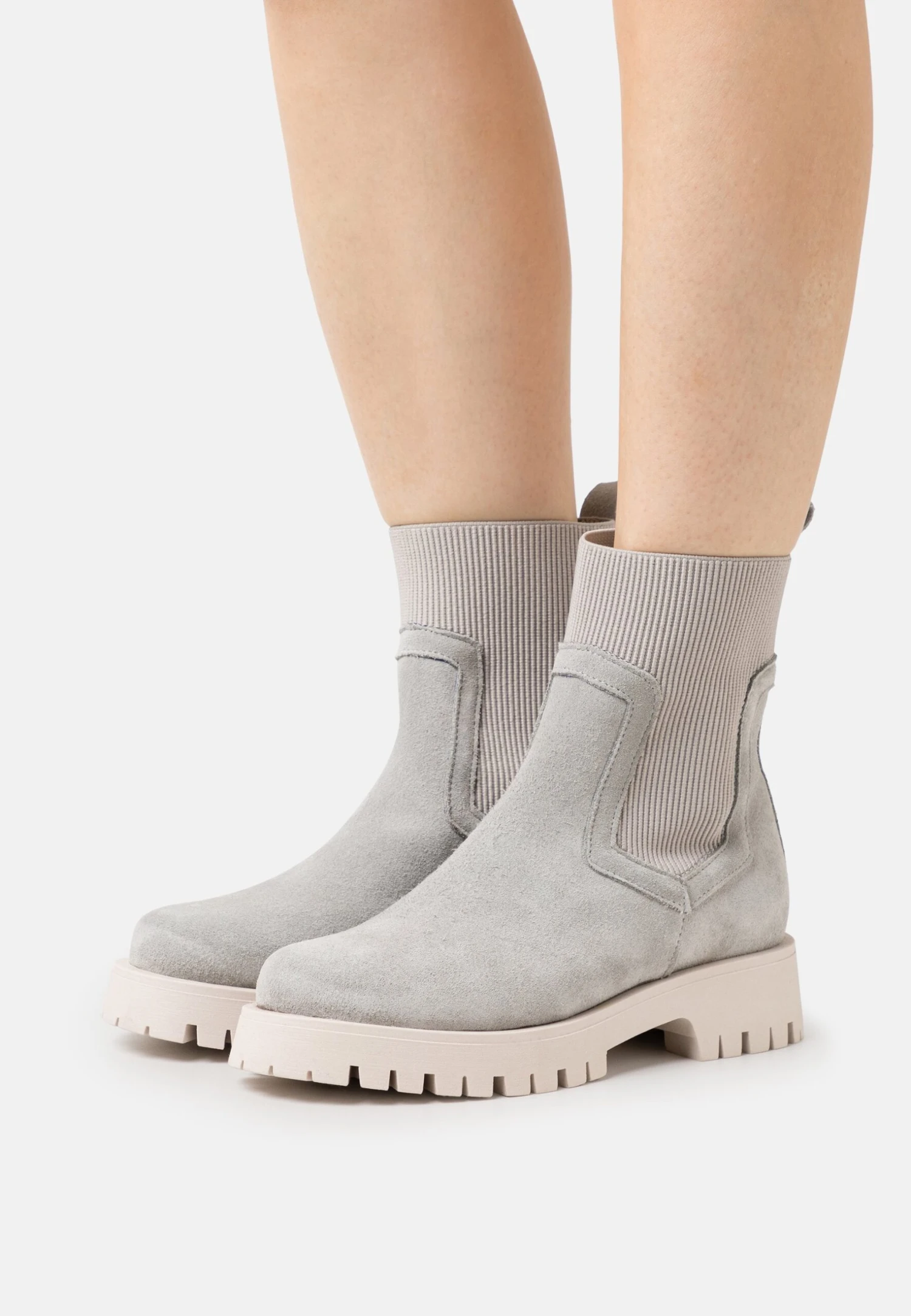 Pier One Leather - Platform Ankle Boots - Grey 1 Pier One Leather - Platform Ankle Boots - Grey