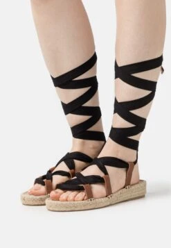 Pier One Leather - Platform Sandals - Black